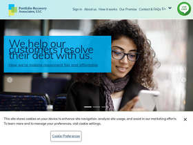 'portfoliorecovery.com' screenshot