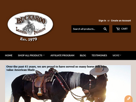 Buckarooleather homepage screenshot