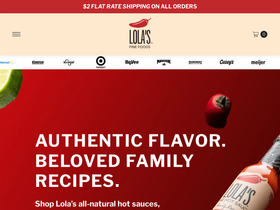 lolasfinehotsauce.com homepage screenshot