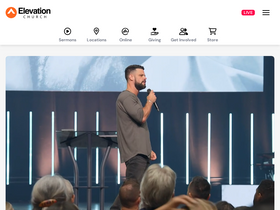 'elevationchurch.org' screenshot