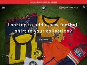 Mystery football kit co homepage screenshot