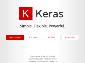 'keras.io' screenshot