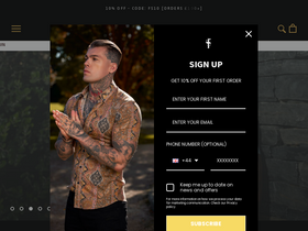 'fathersonsclothing.com' screenshot