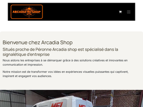 arcadia-shop.fr homepage screenshot