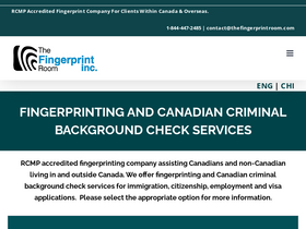 'thefingerprintroom.com' screenshot