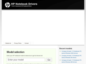 'hpnotebookdrivers.com' screenshot