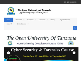 'out.ac.tz' screenshot