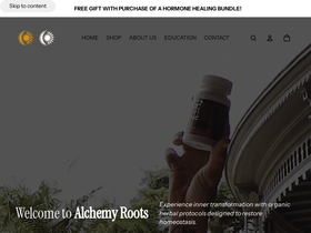 alchemyroots.com homepage screenshot