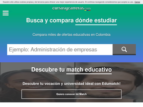 'cursosycarreras.co' screenshot