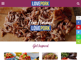 'lovepork.co.uk' screenshot