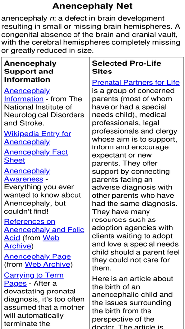 anencephaly.net