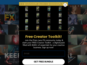 'prismlensfx.com' screenshot