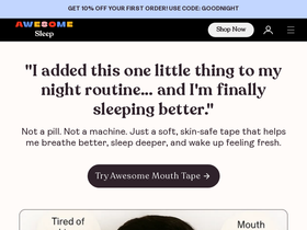 getawesomesleep.com homepage screenshot