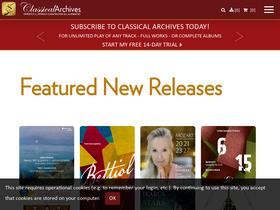 'classicalarchives.com' screenshot