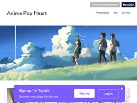 'animepopheart.com' screenshot