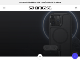 'saharacase.com' screenshot