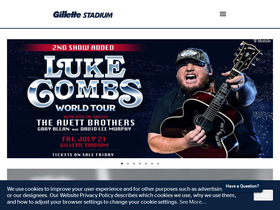 'gillettestadium.com' screenshot