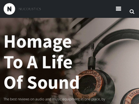 'nucoustics.com' screenshot