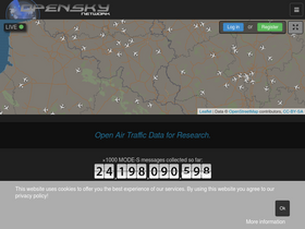 'opensky-network.org' screenshot