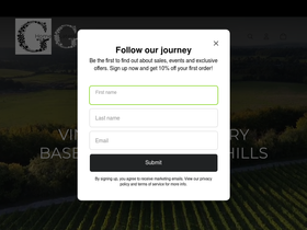 Greyfriars Vineyard homepage screenshot