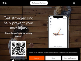 'recoverathletics.com' screenshot