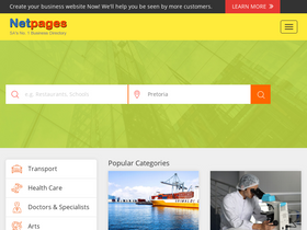 'netpages.co.za' screenshot