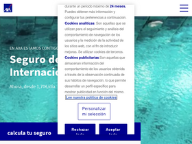 'axa-assistance-segurodeviaje.es' screenshot