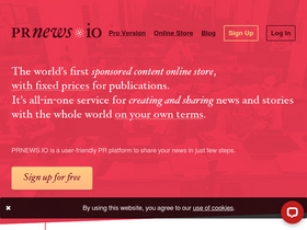'prnews.io' screenshot