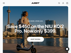jusst.com homepage screenshot
