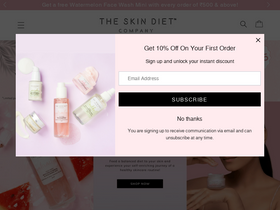 theskindietcompany.com homepage screenshot