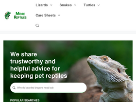 'morereptiles.com' screenshot