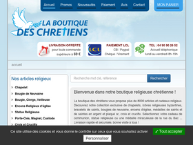 'la-boutique-des-chretiens.com' screenshot