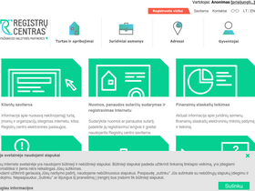 'registrucentras.lt' screenshot