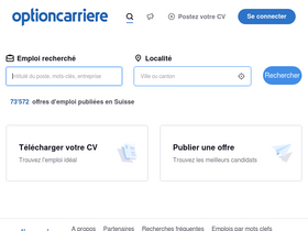 'optioncarriere.ch' screenshot