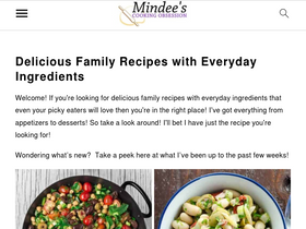 'mindeescookingobsession.com' screenshot