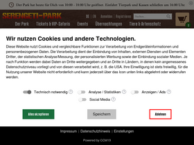 'serengeti-park.de' screenshot
