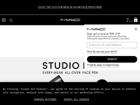 'maccosmetics.ae' screenshot