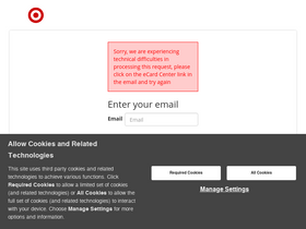 'targetgiftcardcenter.com' screenshot