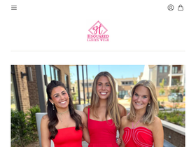 hsquaredladieswear.com homepage screenshot
