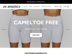 JIV ATHLETICS website screenshot