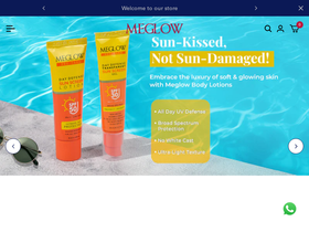 meglow.in homepage screenshot