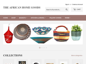 THE AFRICAN HOME GOODS homepage screenshot