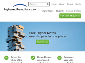 'highermathematics.co.uk' screenshot