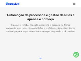 'arquivei.com.br' screenshot