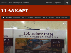 'vlaky.net' screenshot