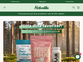 Activelife.se homepage screenshot