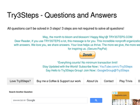 'try3steps.com' screenshot