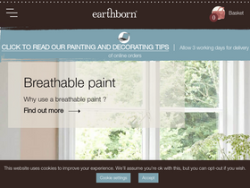 'earthbornpaints.co.uk' screenshot
