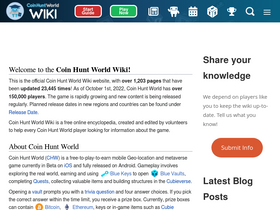 'coinhuntworldwiki.com' screenshot