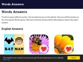 'wordsanswers.info' screenshot